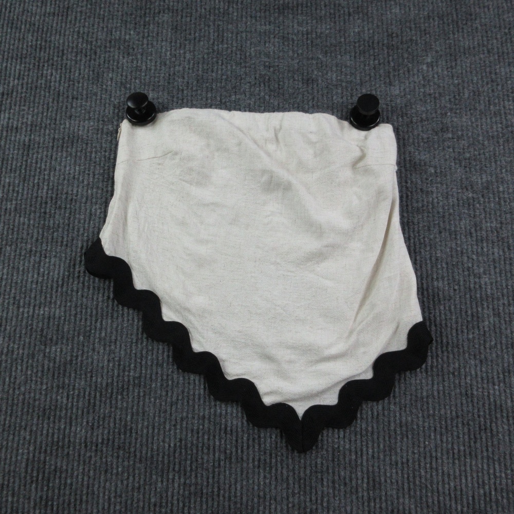 Sadie & Sage Tank Womens S White Cropped Off Shoulder Scalloped Trim Summer
